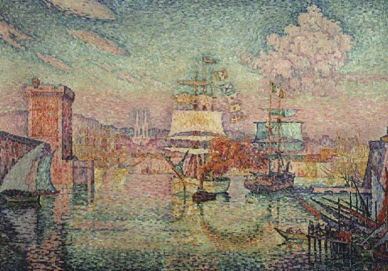 Paul Signac Entrance to the Port of Marseille Spain oil painting art